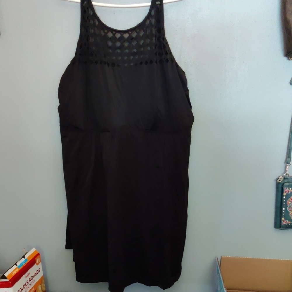 Swimsuits For All Black Textured Swimsuit